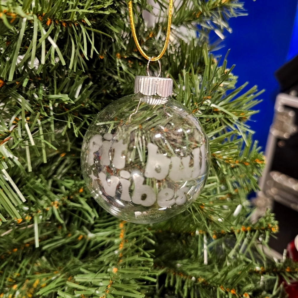 Handmade Beautiful Beacons Pit Bull Vibes Ornament